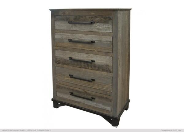 Loft Brown 5 Drawer Chest Chests International Furniture Direct