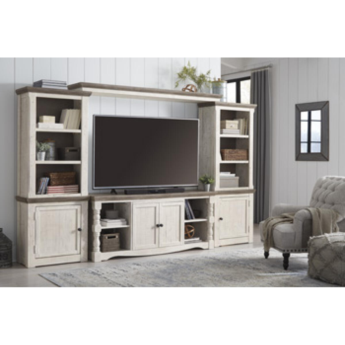 87c147065d0b3229cc2a87fc00fda6d3 Havalance 4-Piece Entertainment Center - Image 1