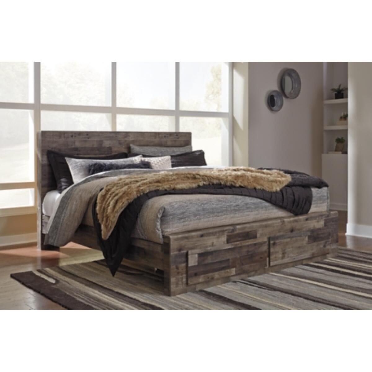 Derekson King Panel Bed with 2 Storage Drawers Beds Ashley Furniture 11