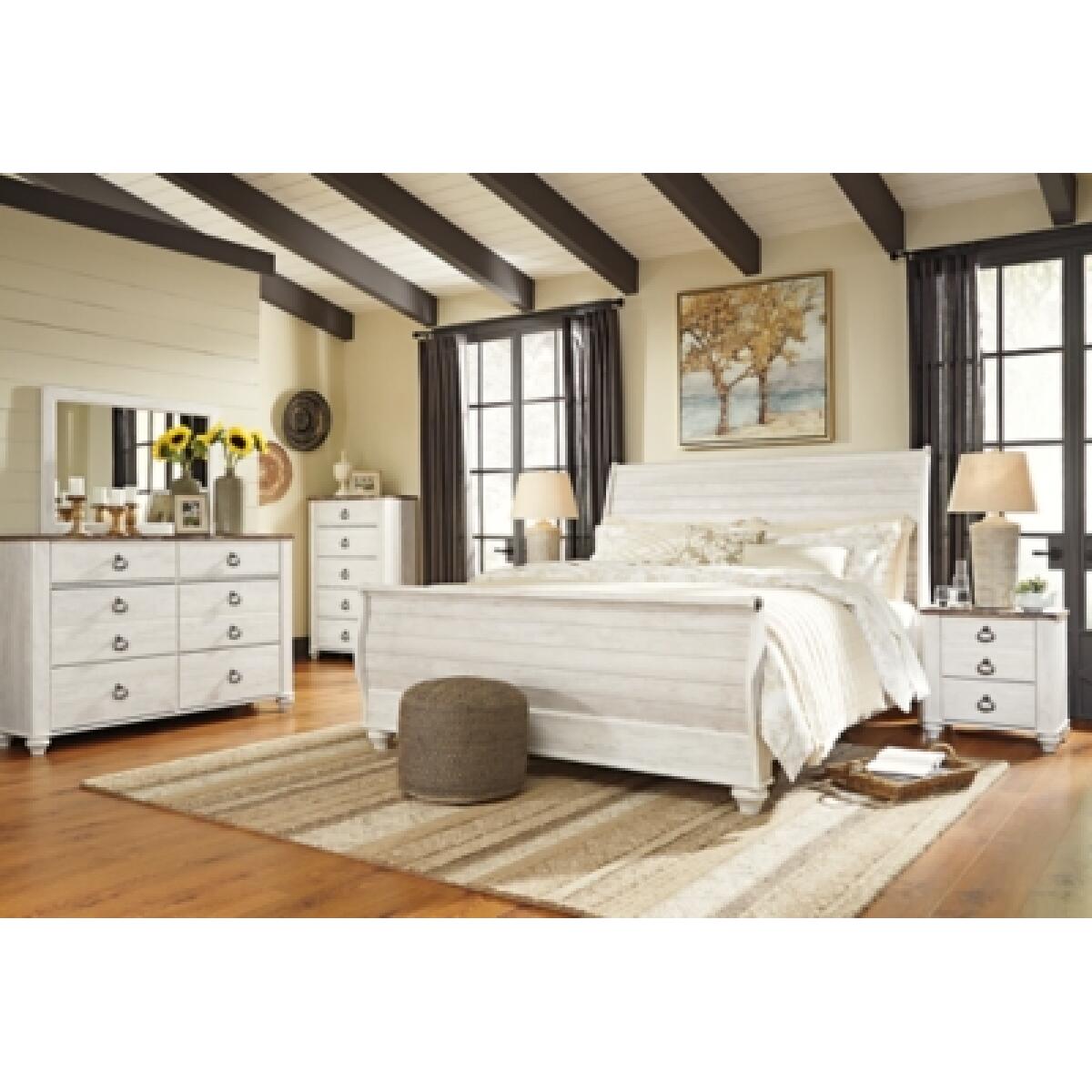 Willowton King Sleigh Bed Beds Ashley Furniture 13