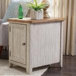 Farmhouse Reimagined Door Chair Side Table w/ Charging Station - Image 4