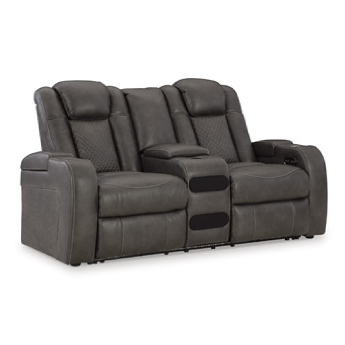 e7d7839f5bfa56aa451c6b38024ecdb5 Fyne-Dyme Power Reclining Loveseat with Console - Image 1
