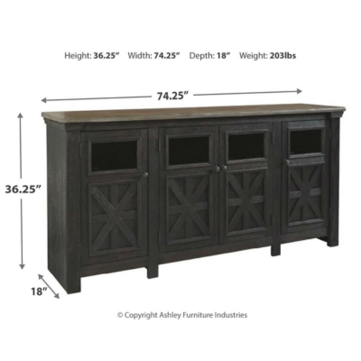 Tyler Creek 74″ TV Stand Entertainment Stands Ashley Furniture 12