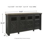 Tyler Creek 74″ TV Stand Entertainment Stands Ashley Furniture 19