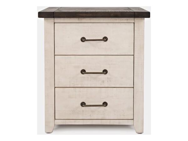 Madison County Power Nightstand Vintage White Finish Nightstands Jofran