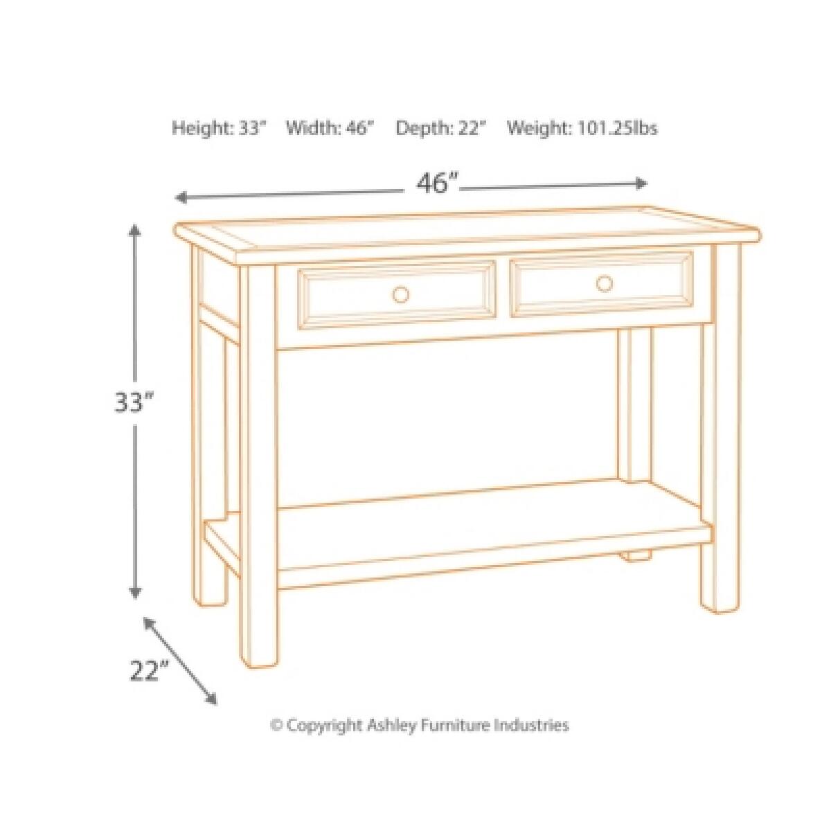 Bolanburg Sofa/Console Table End tables Ashley Furniture 11