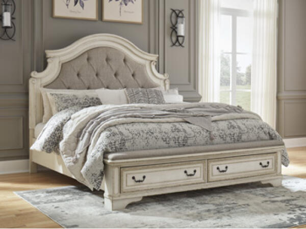 Realyn California King Upholstered Storage Bed Beds Ashley Furniture 21