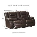 Vacherie Reclining Loveseat with Console Loveseats Ashley Furniture 23