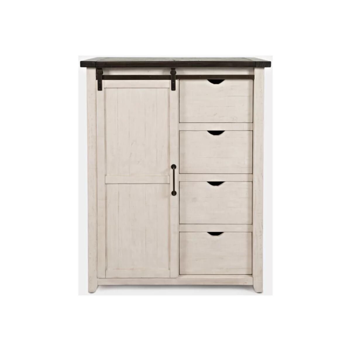 Madison County Door Chest Vintage White Finish Chests Jofran 9