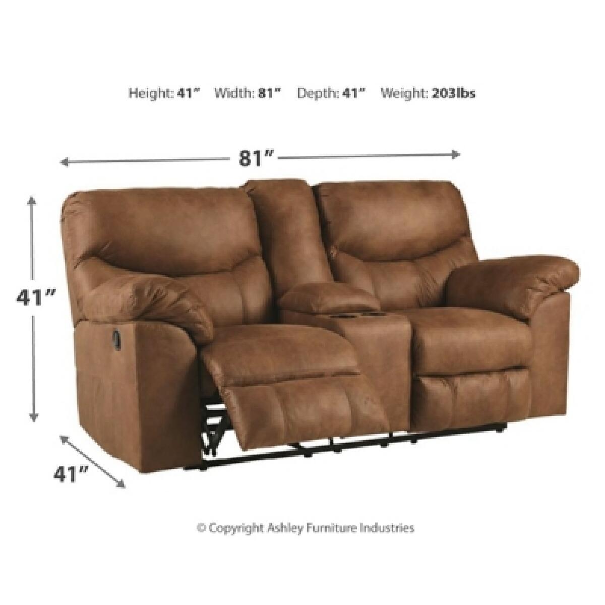 Boxberg Reclining Loveseat with Console Loveseats Ashley Furniture 19