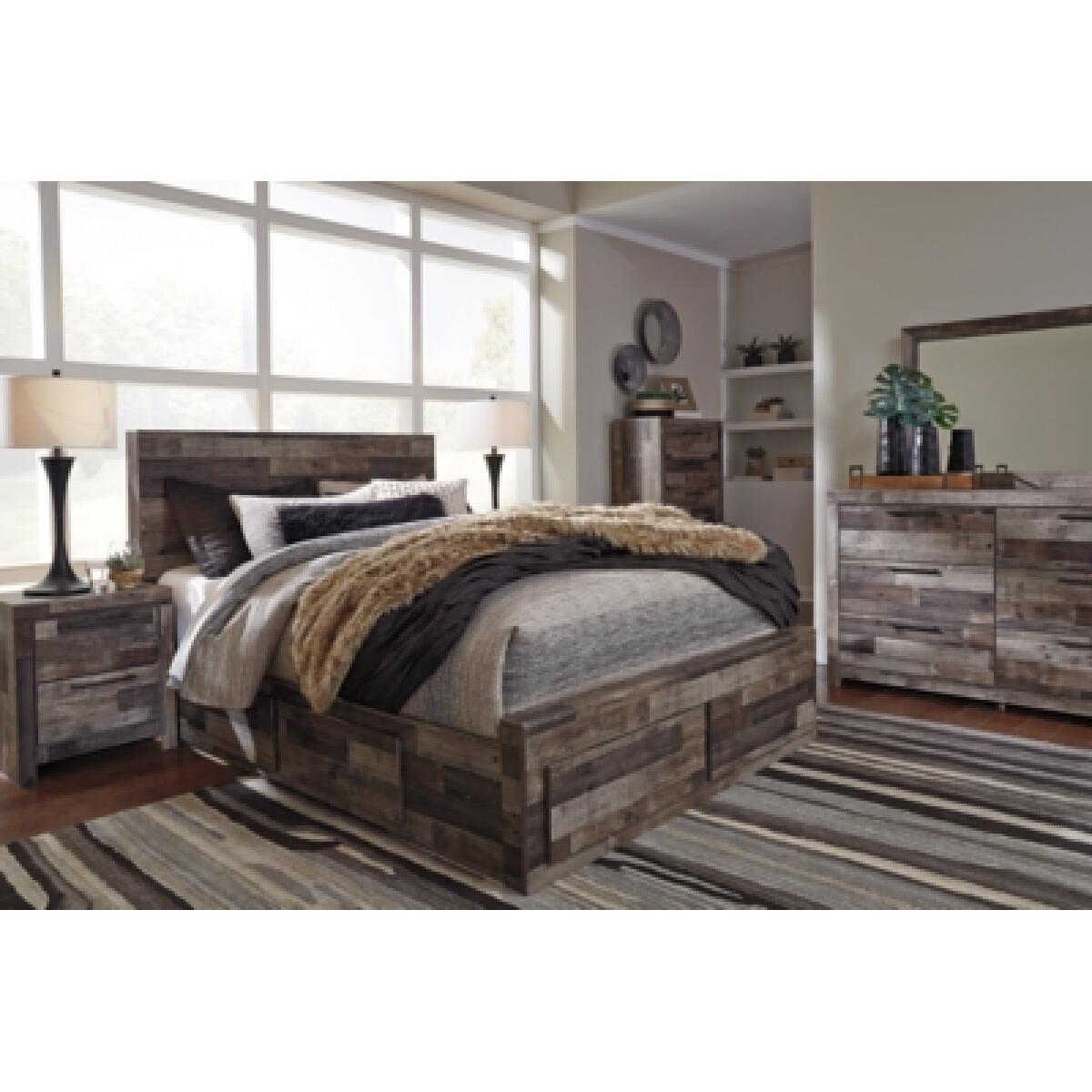 Derekson Queen Panel Bed with 4 Storage Drawers Beds Ashley Furniture 23