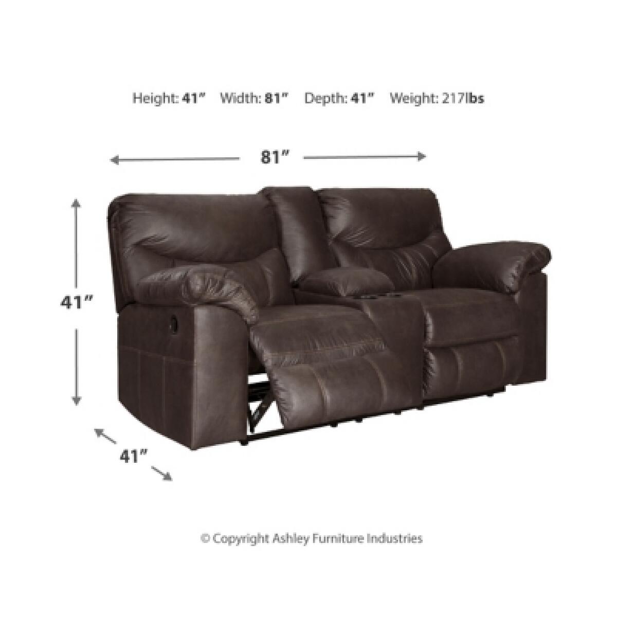 Boxberg Reclining Loveseat with Console Loveseats Ashley Furniture 14