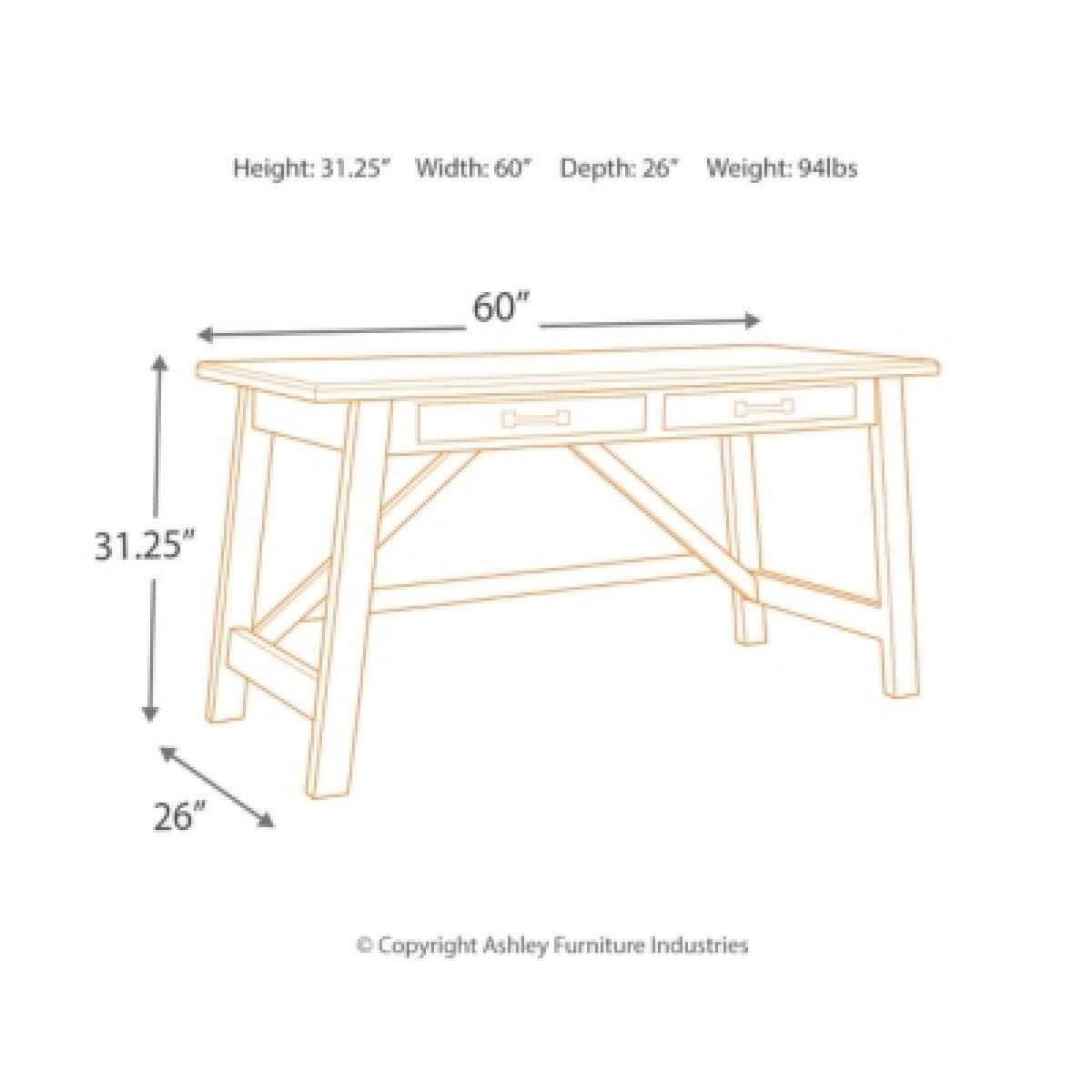 Baldridge Home Office Desk Desks Ashley Furniture 19