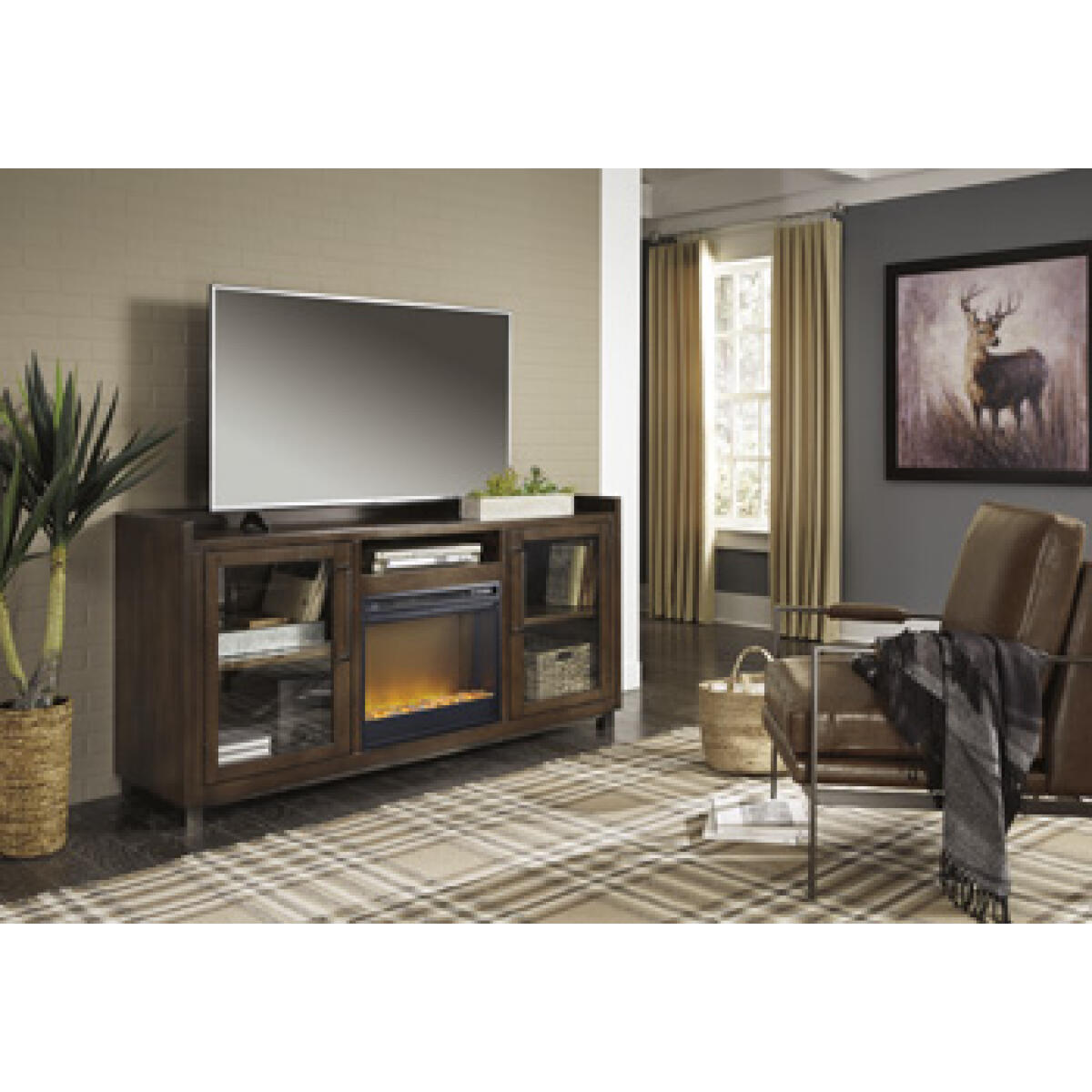 71f4cbe6c13d06493098760e1060a7e6 Starmore 70" TV Stand with Electric Fireplace - Image 1