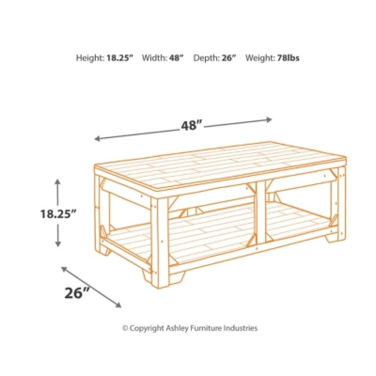 Fregine Coffee Table with Lift Top Cocktail & Coffee Tables Ashley Furniture 12