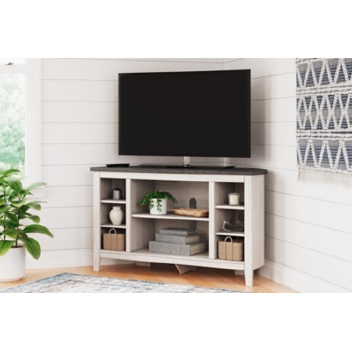 Dorrinson Corner TV Stand Entertainment Stands Ashley Furniture 13