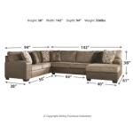 Abalone 3-Piece Sectional with Chaise Sectionals Ashley Furniture 21