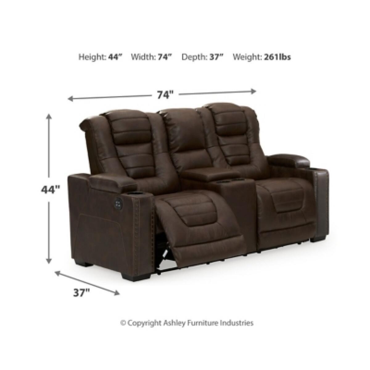 Owner’s Box Power Reclining Loveseat with Console Loveseats Ashley Furniture 20