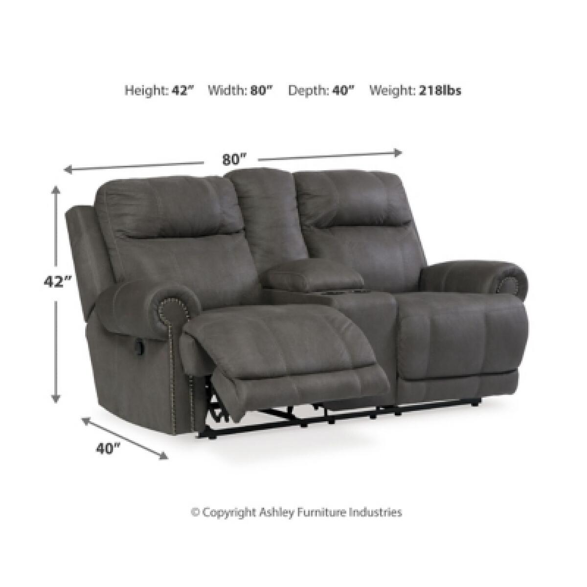 Austere Reclining Loveseat with Console Loveseats Ashley Furniture 13