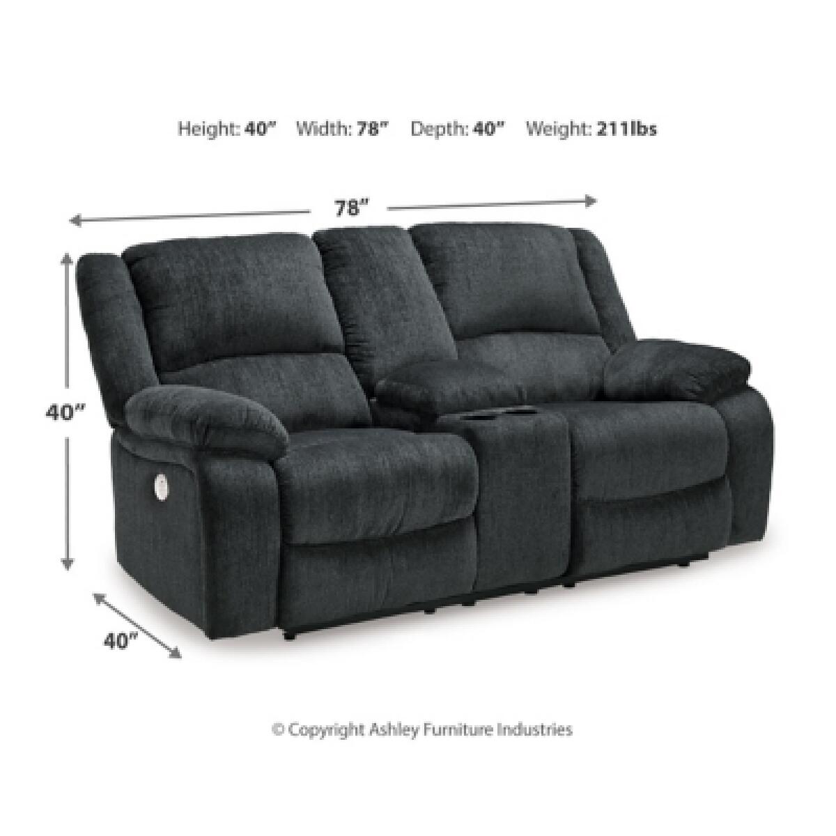 Draycoll Power Reclining Loveseat with Console Loveseats Ashley Furniture 13