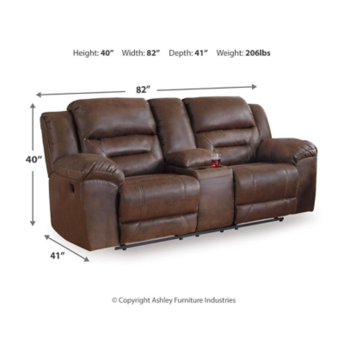 Stoneland Reclining Loveseat with Console Loveseats Ashley Furniture 15
