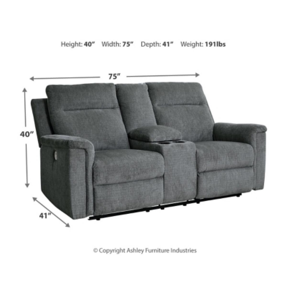 Barnsana Power Reclining Loveseat with Console Loveseats Ashley Furniture 15