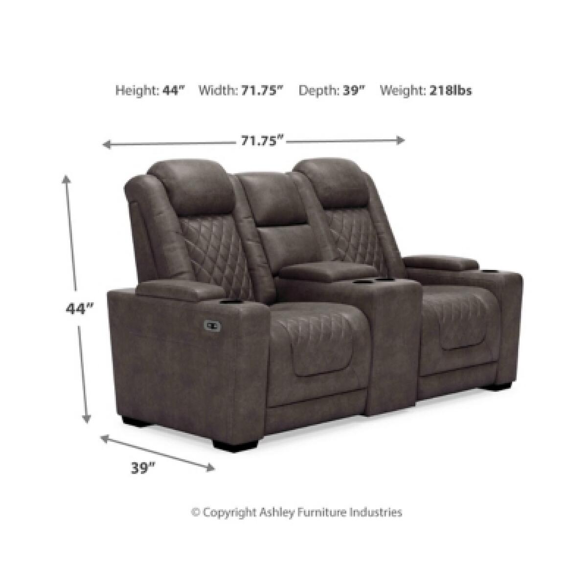 HyllMont Power Reclining Loveseat with Console Loveseats Ashley Furniture 21