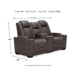HyllMont Power Reclining Loveseat with Console Loveseats Ashley Furniture 37