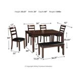 Coviar Dining Table and Chairs with Bench (Set of 6) Dining Tables Ashley Furniture 19