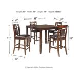 Bennox Counter Height Dining Table and Bar Stools (Set of 5) Dining Tables Ashley Furniture 17