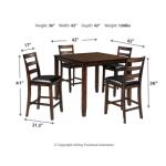 Coviar Counter Height Dining Table and Bar Stools (Set of 5) Dining Tables Ashley Furniture 17