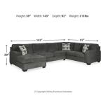 Ballinasloe 3-Piece Sectional with Chaise Sectionals Ashley Furniture 16
