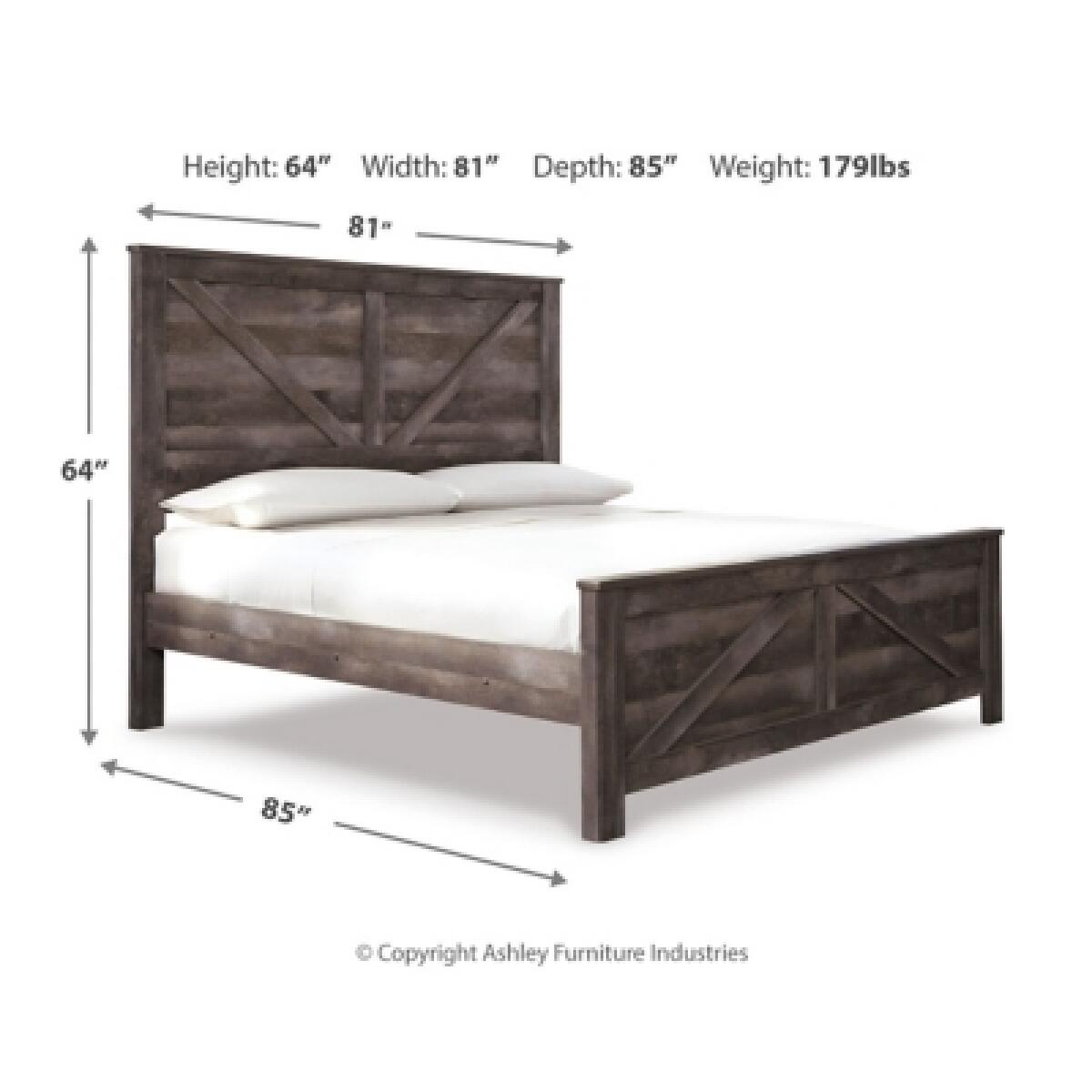 Wynnlow King Crossbuck Panel Bed Beds Ashley Furniture 15