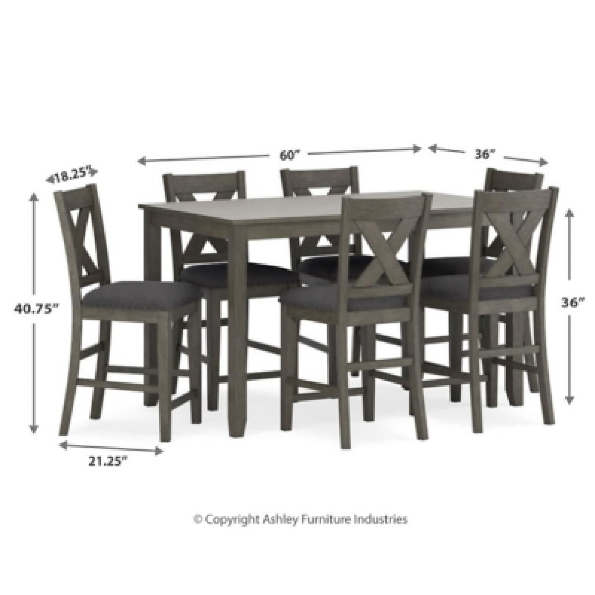 Caitbrook Counter Height Dining Table and Bar Stools (Set of 7) Dining Tables Ashley Furniture 33
