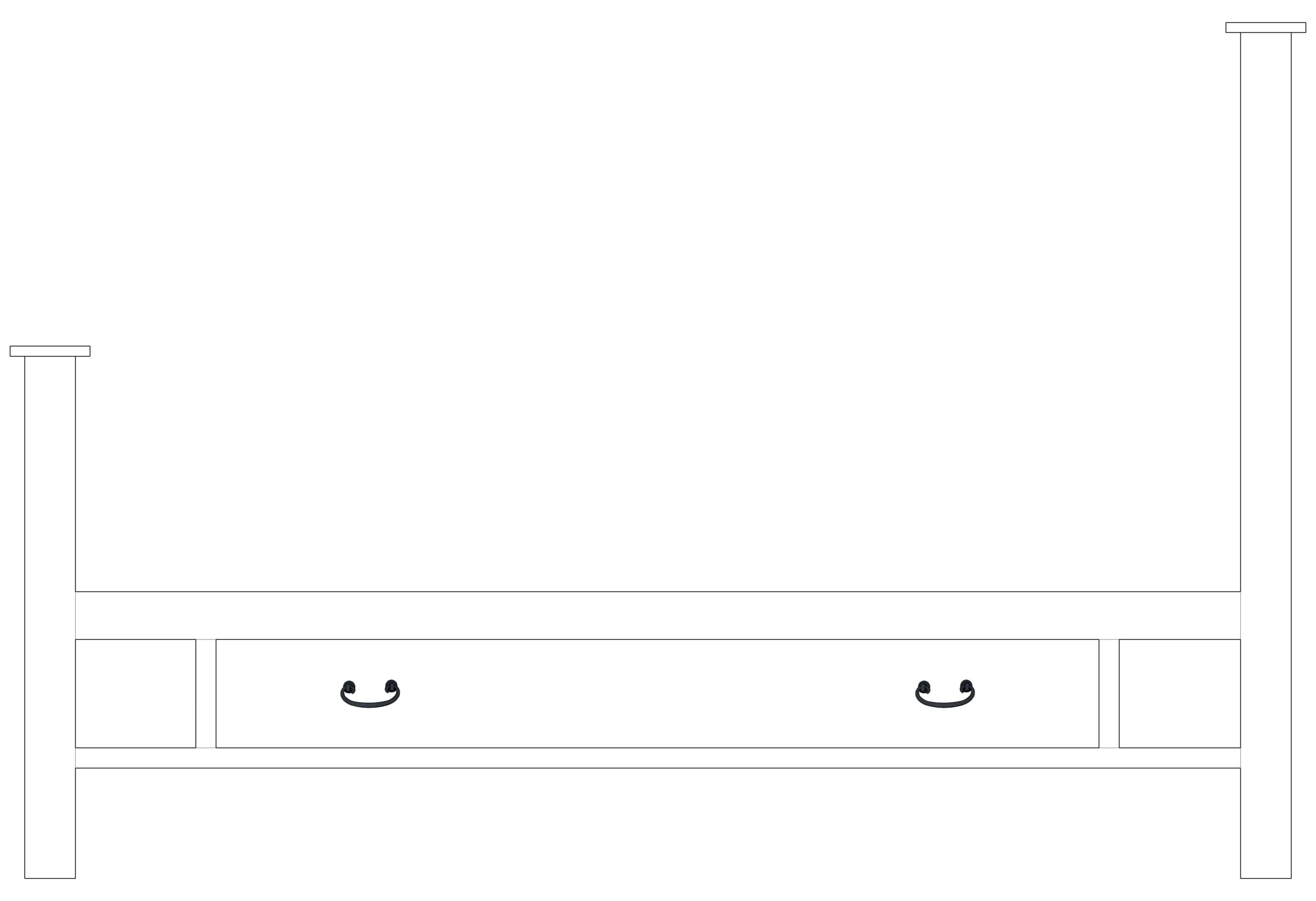 Treasure Supreme Pedestal California King 2 30" Drawers On Each Side 34-3435